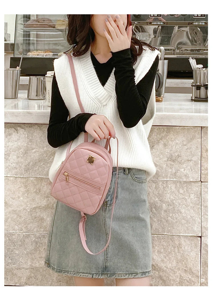 Women's bag 2024 ladies bags double pocket embroidered fashionable small book bag women's shoulder bag