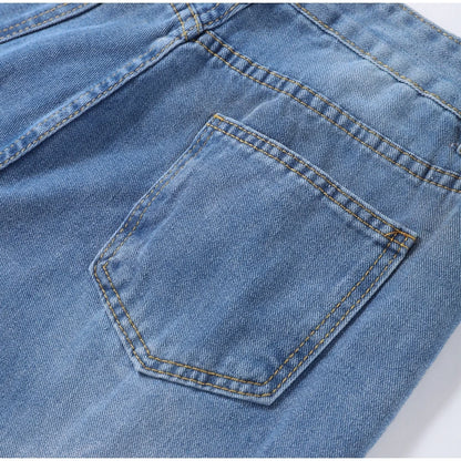 Women‘s Fashion Straight Jeans Casual High Waisted Washed Skinny Trousers Ripped Slim Pants For Lady Commuter 2025 Fashion Trend