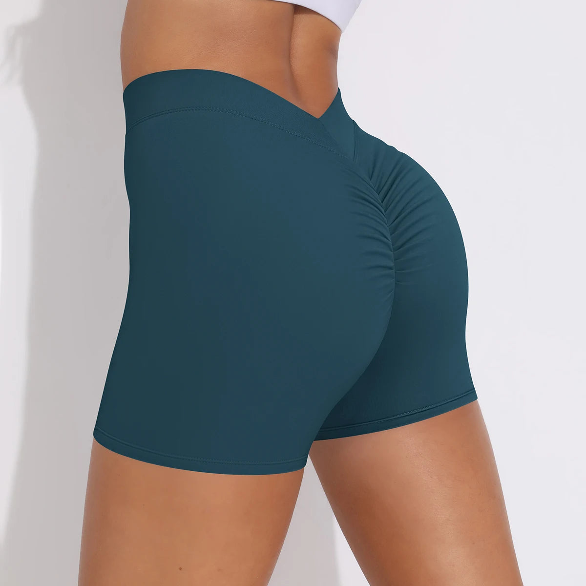 Women's Sexy Stretch Yoga Shorts With Hip Lifting And Abdominal Tightening Tight Fitness Wearing Running Pants Externally