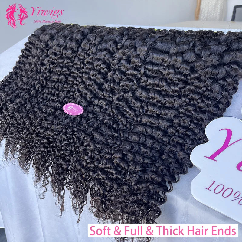 Yiwigs 12A Grade Deep Curly 100% Raw Virgin Human Hair Bundles Vietnamese Unprocesse Curly Hair Weave Extensions For Women