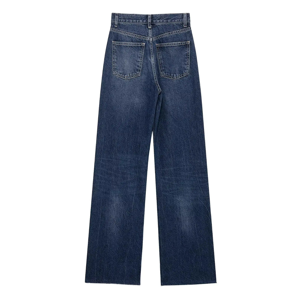 Willshela Women Jeans Denim Pant High Waist Female Chic Lady Casual Basic Mujer Straight Trousers