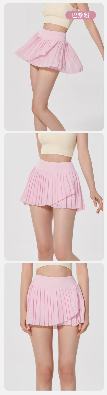 Skirts for women Naked Feel Anti-Bacterial Yoga Skirt Running Tennis Golf Workout Skirt with Built-in Shorts & Ruffle Hem