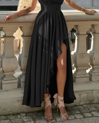 Womens Dresses 2023 New  Pink Solid Dress for Women