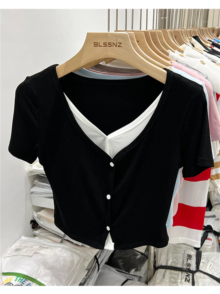 Summer Women T Shirt T-Shirt Woman Clothes Tops Tshirt Female Crop Top Tees Y2k Para Mujer Ropa De Mujer Roupas Feminina Traf