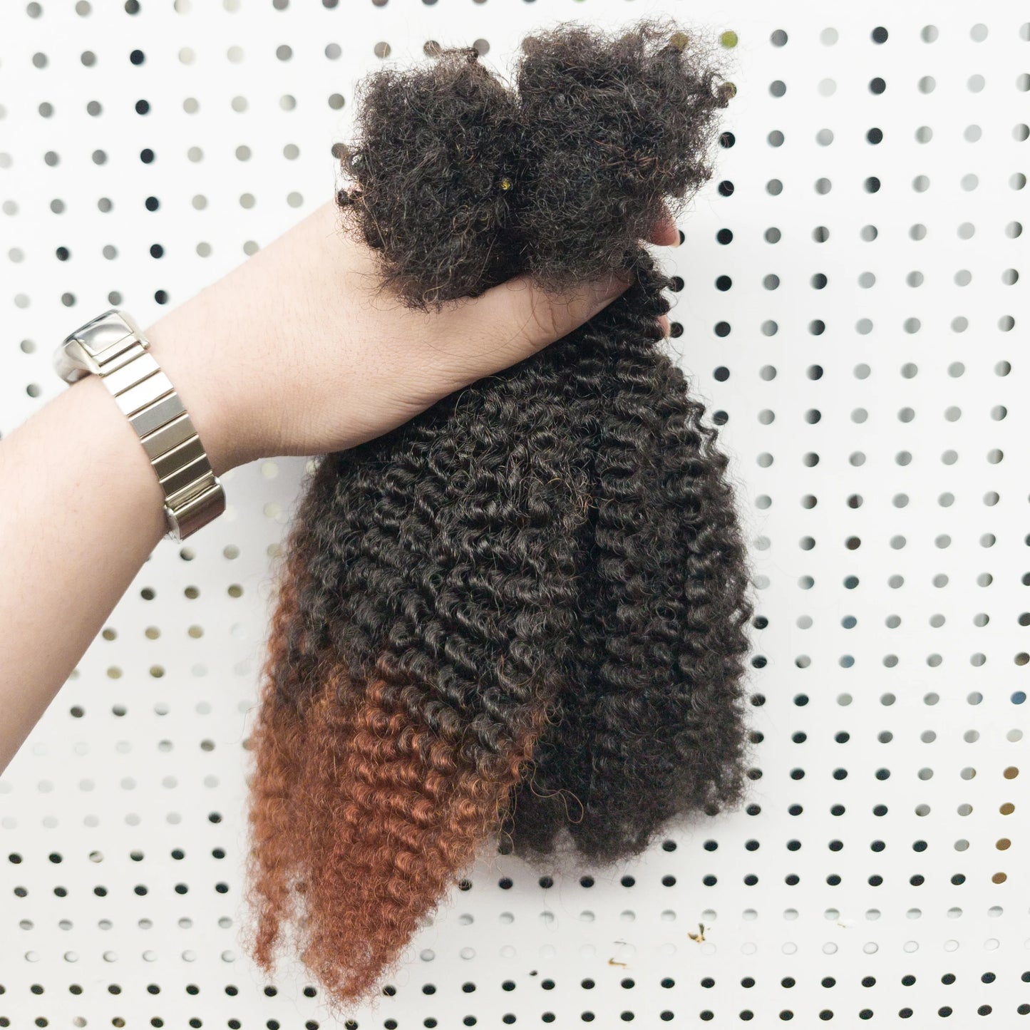 Human Hair No Weft 4C Afro Kinky Curly Virgin Brazilian Human Hair Extensions Weave Bundles Weaving for African Black Women 16"