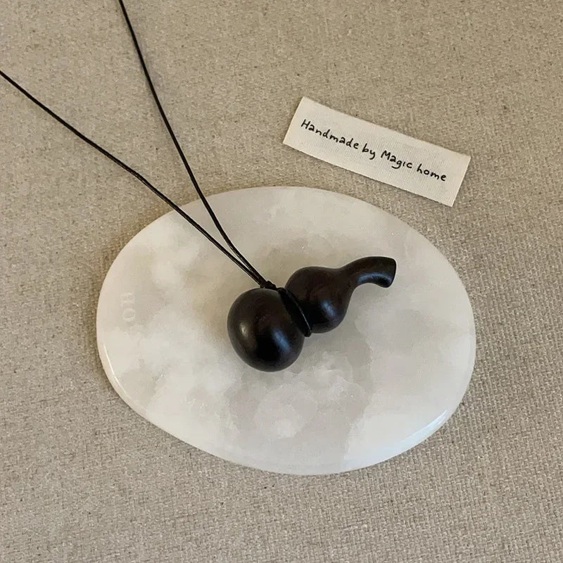 Wooden Pendant Necklace Female Fashion Sweater Chain