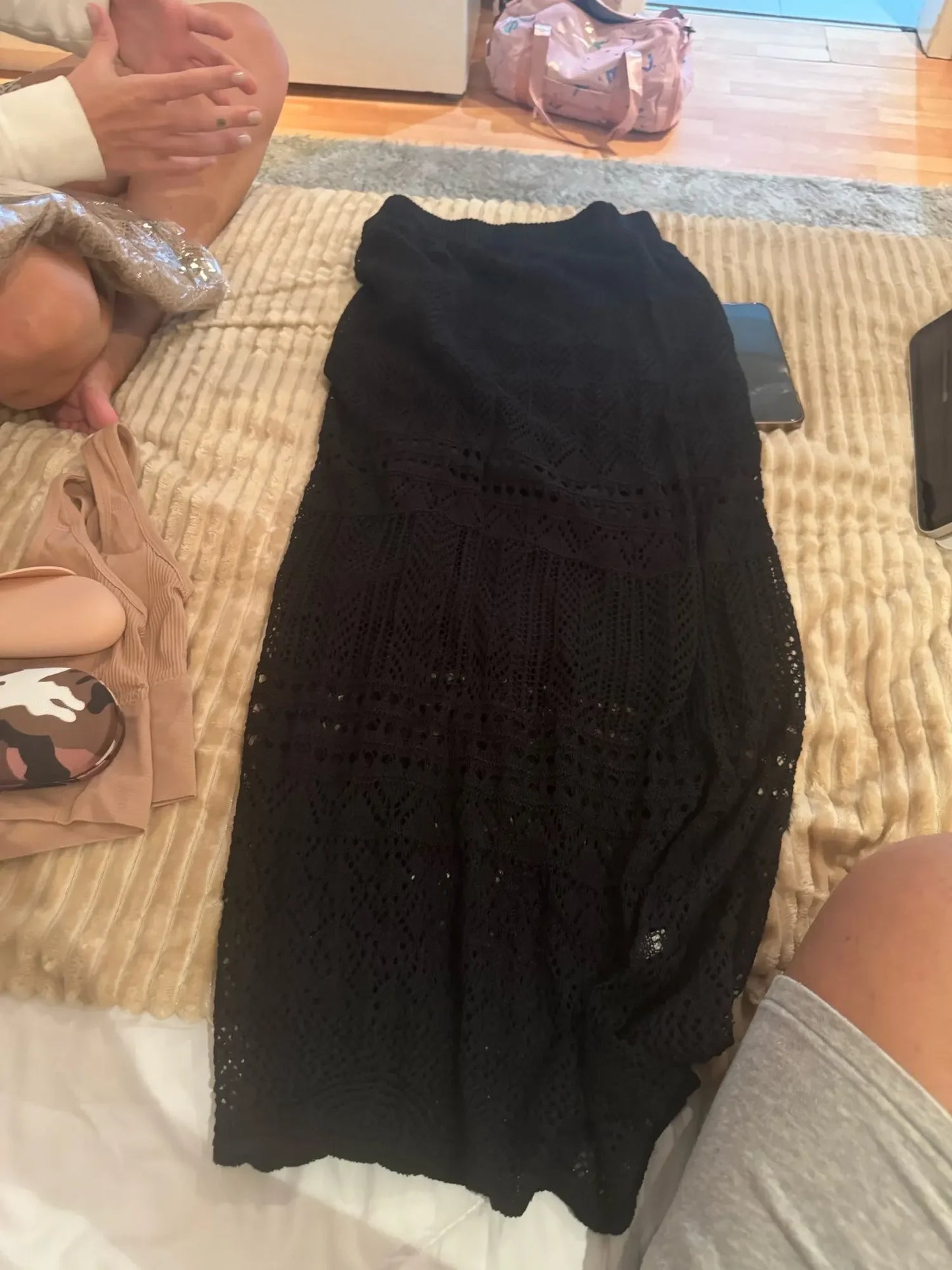 Women Skirt Summer Long Skirts Midi High Waist Girls Solid Vintage Skrits Sexy A Line Harajuku Skirt Y2k Kawaii Lace Pleated