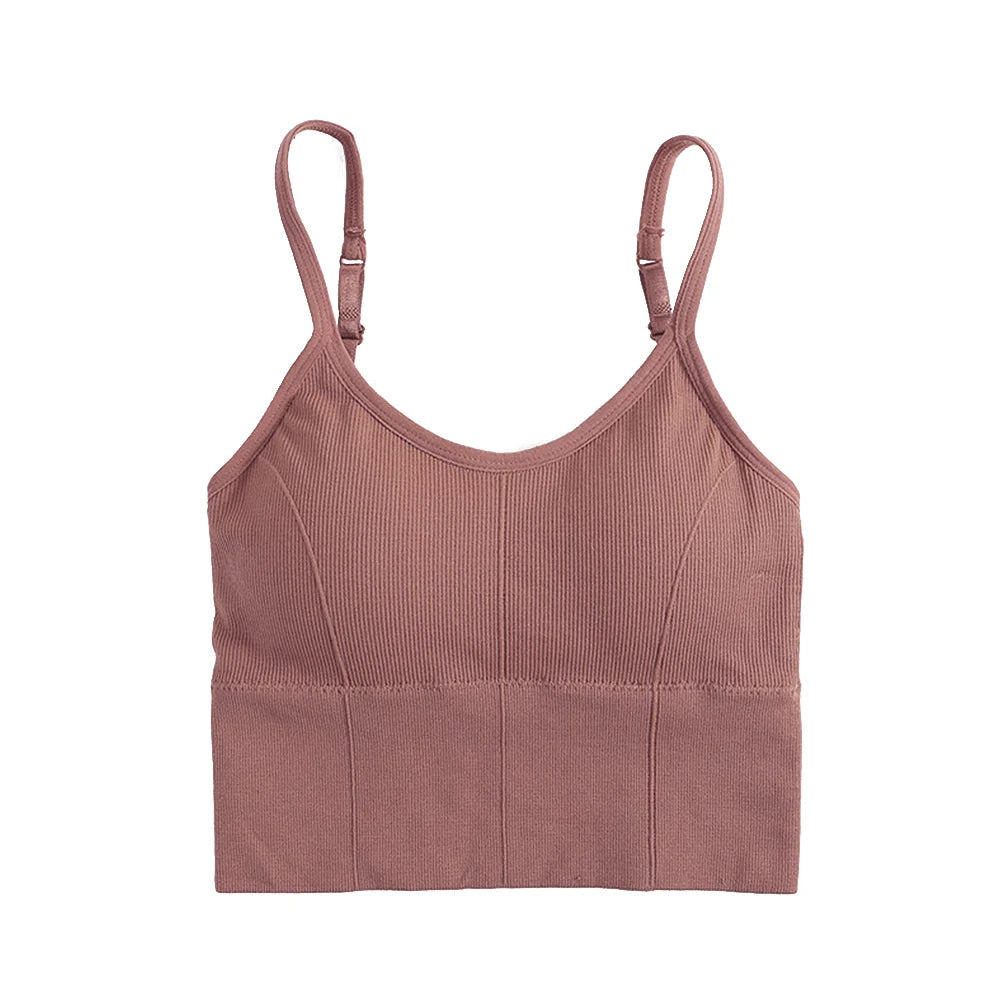 Women Sexy Tops Tube Push Up Bra Female Streetwear Sleeveless Camis Seamless Sport Lingerie Tee Crop Top Bandeau Top Tanks