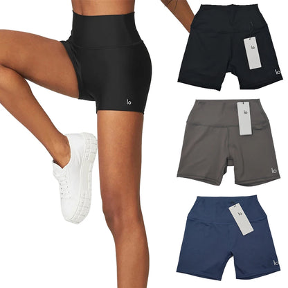 2025 Women's Yoga High Waist Tight Hip Lift Yoga Shorts Training Running Fitness Pants Quick-drying Three-point Pants