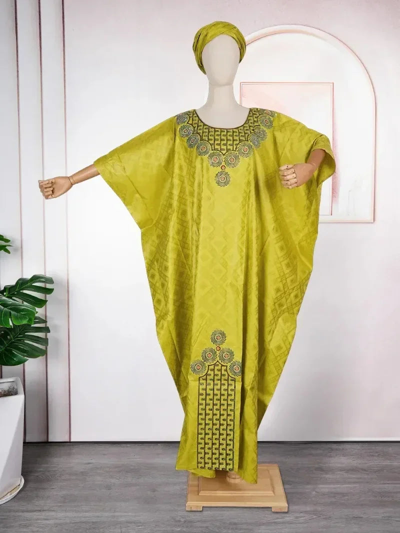 Wedding Party Traditional Dresses For Women African Dashiki Bazin Long Robe Dubai Hijab Abayas Elegant Evening Gowns Clothing