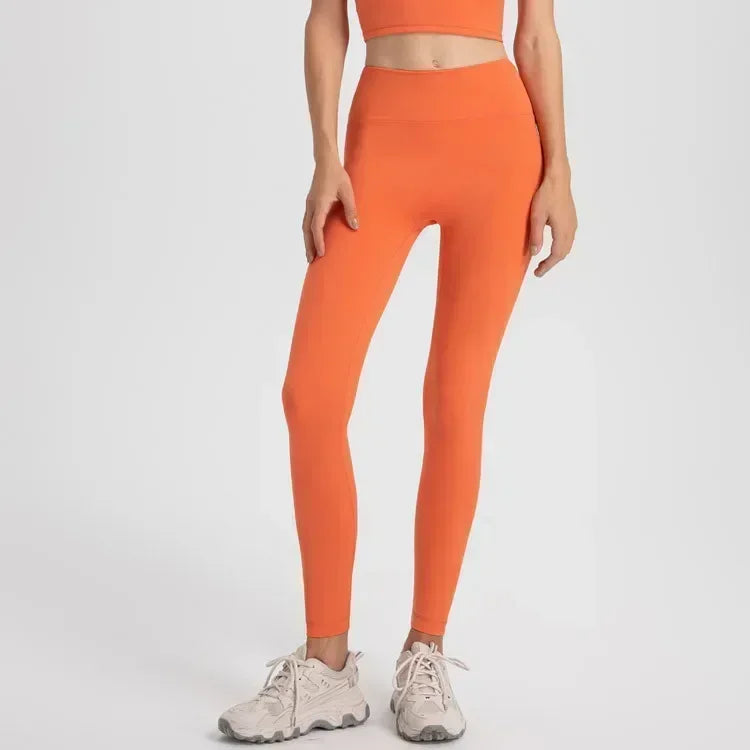 Yoga Pants No Embarrassment Line Sports Fitness Pants Tight Peach Lift Hip High Waist Nude Yoga Leggings