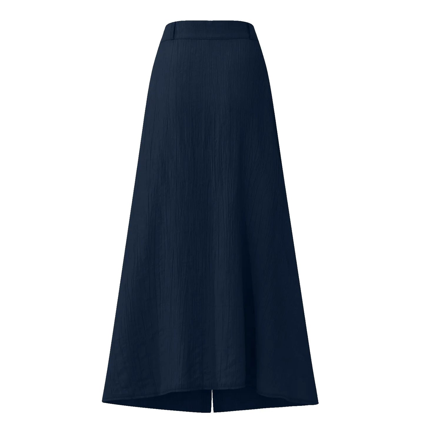 Midi Skirts For Women Bohemian Style Daily And Versatile Half Skirt Fashion Plain Color Basics High Waist Beach Button Dress
