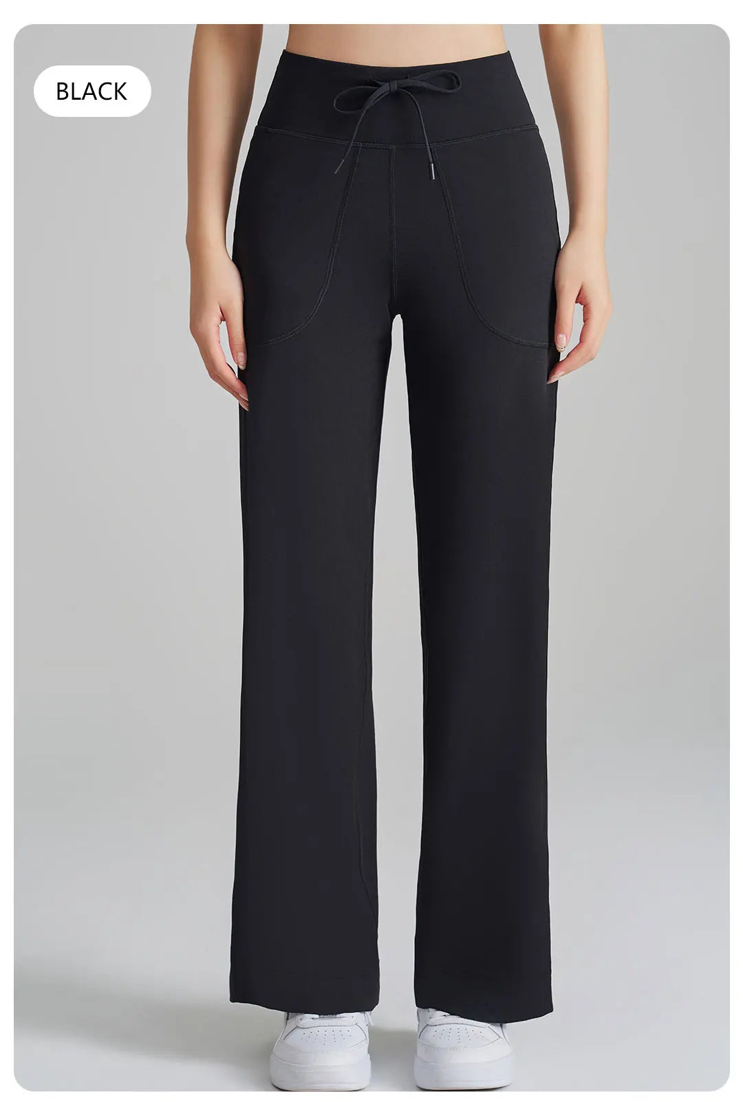 Women's High Waist Stretch Yoga Pants Quick Dry Breathable Loose Running Pants Gym Outdoor Training Pants