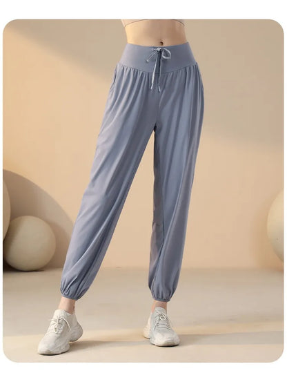 Women's Casual Loose Yoga Pants Dance Running Outdoor Sports Long Trousers Qui Dry Breathable Comfortable Sweatpants
