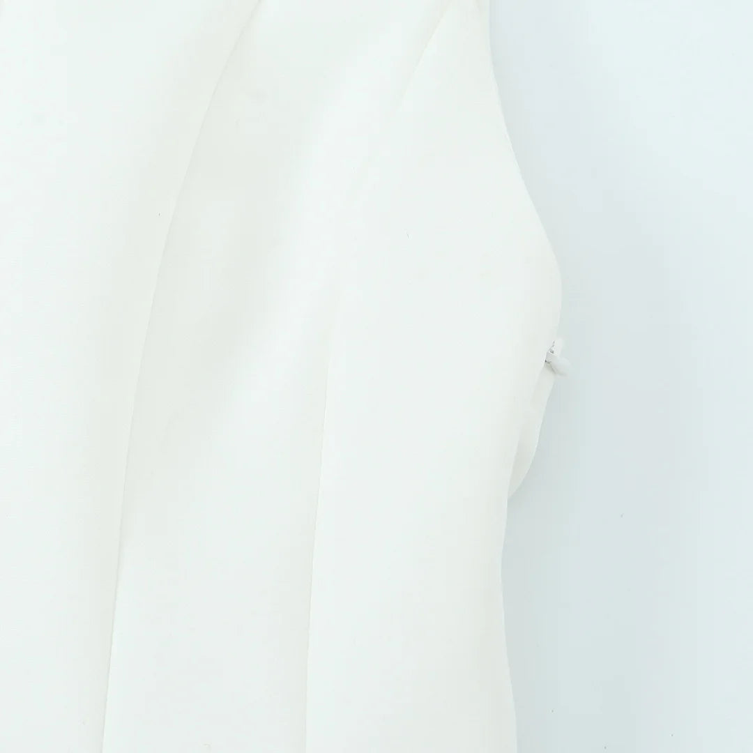 TRAF Top for Women Fashion Summer Short Skirt Hem Bow Sleeveless O-neck Blouse Street Clothing Vest Tank Chic Ladies Tops Mujer