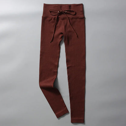 Ribbed Yoga Leggings Women Sports Pants Tights Seamless Sport Femme Gym Leggins Workout Fitness Pants Athletic Wear