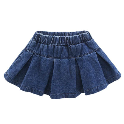 Girls Jean Skirt 2024 Summer New Casual Fashion Solid Color Lightweight Skirt Loose and Comfortable Childrens Clothing