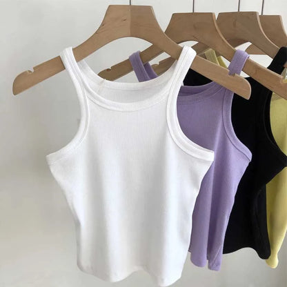 2024 Women Tank Tops Sexy Cropped Top Female Women Summer Camisole Camis Black White Sport Clothes For Women