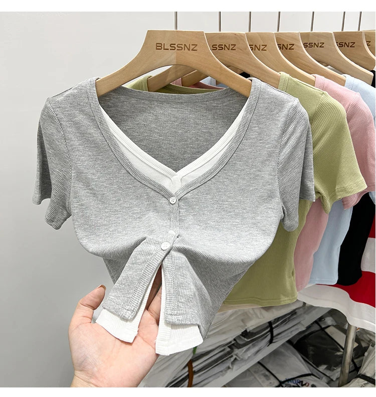 Summer Women T Shirt T-Shirt Woman Clothes Tops Tshirt Female Crop Top Tees Y2k Para Mujer Ropa De Mujer Roupas Feminina Traf