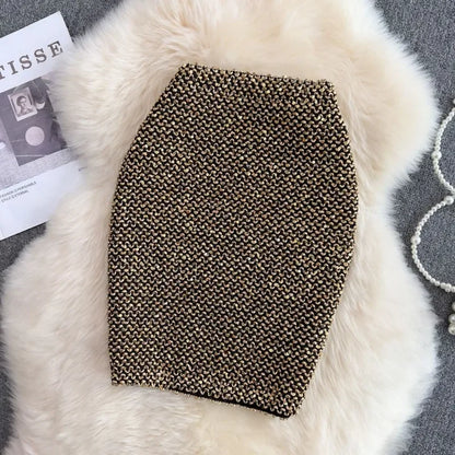 Skirts For Women Stylish Sequin Woman Skirt Formal Office Premium Chic And Elegant V Luxury Offer Original Hot Korean Style On