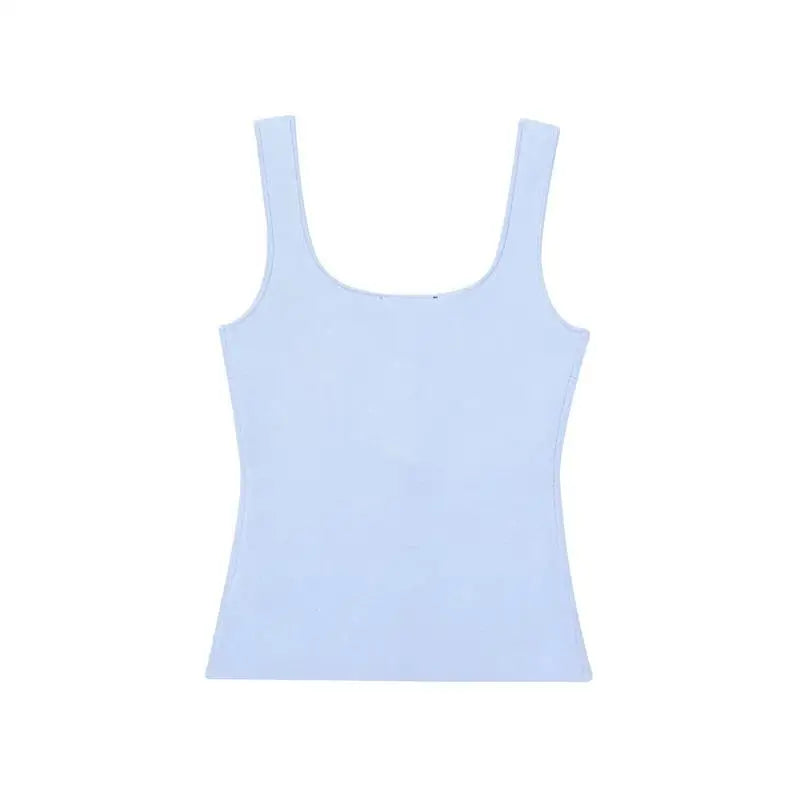 Women's 2025 New Summer Tops Chic Elastic Slim Elegant Holiday Women's Tops Summer Street Fashion Youth Tank Tops