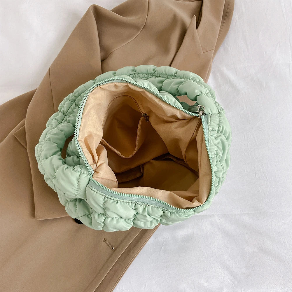 Women Crossbody Bags Quilted Pleated Ladies Shopper Bag Fashion Cloud Large Capacity Temperament Messenger Bag