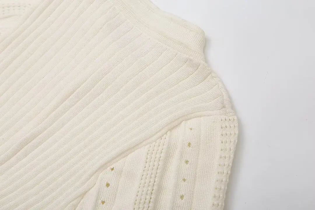 Elegant Knit Dress For Women White Slim O-neck Single Breasted Short Sleeve Long Dresses Female 2025 Spring Fashion Lady Robe