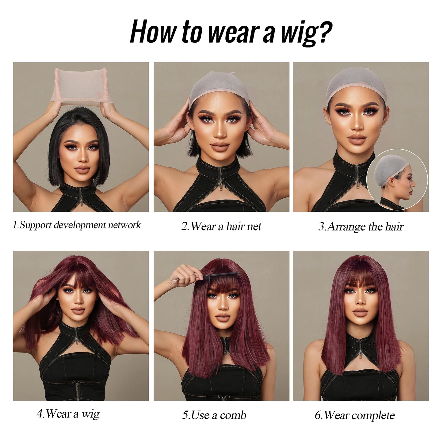 HENRY MARGU Burgundy Long Wavy Wigs Wine Red Wig with Bangs for Women Daily Synthetic Hair Cosplay Wig Heat Resistant Fiber