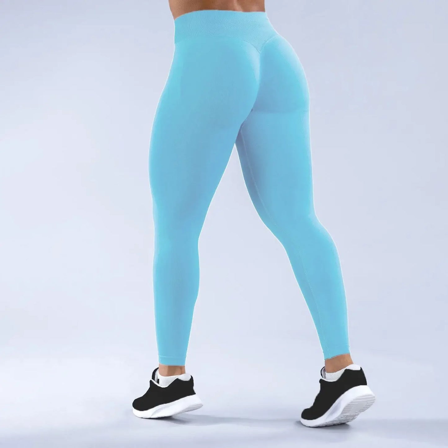 Yoga Pants Impact Leggings Women High Stretch Low Ribbed Band Seamless Scrunch Gym Leggings Fitness Sweat Wicking Workout Tights