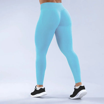 Yoga Pants Impact Leggings Women High Stretch Low Ribbed Band Seamless Scrunch Gym Leggings Fitness Sweat Wicking Workout Tights