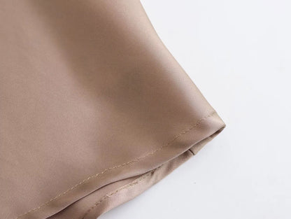 Satin Skirt Woman High Waist Elegant Long Skirts For Women Fashion Summer Midi Skirt Office Women's Skirts