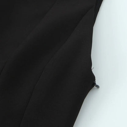 TRAF Top for Women Fashion Summer Short Skirt Hem Bow Sleeveless O-neck Blouse Street Clothing Vest Tank Chic Ladies Tops Mujer