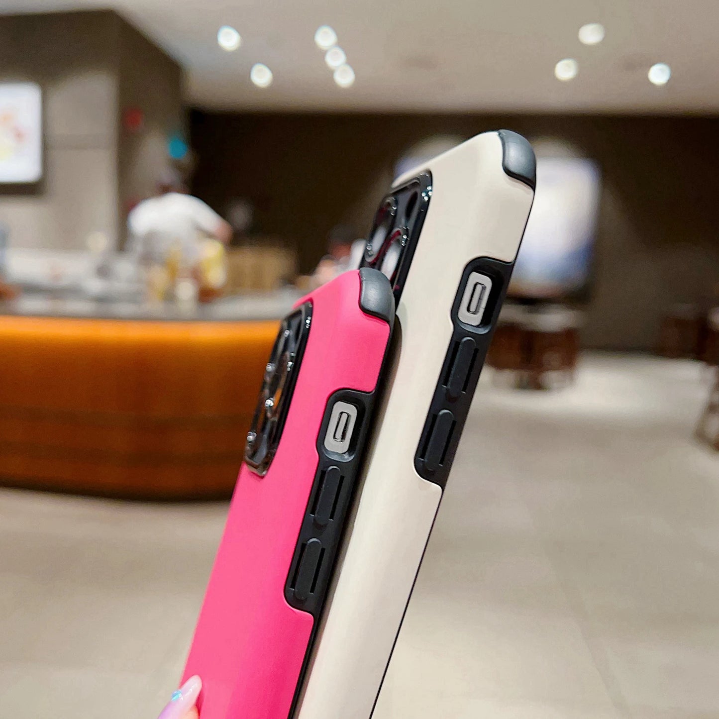 Fashion Purple Pink Soft Phone Cases for iPhone 15 11 12 13 14 Pro Max Plus Shockproof Back Armor Lens Protection Cover Bumper