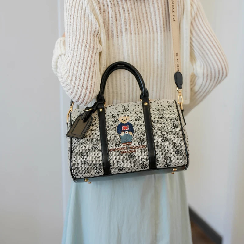 New Women Pillow Bag Large Capacity Fashion Lightweight Luggage Travel Bag Designer Retro Female Handbag Shoulder Crossbody Bags