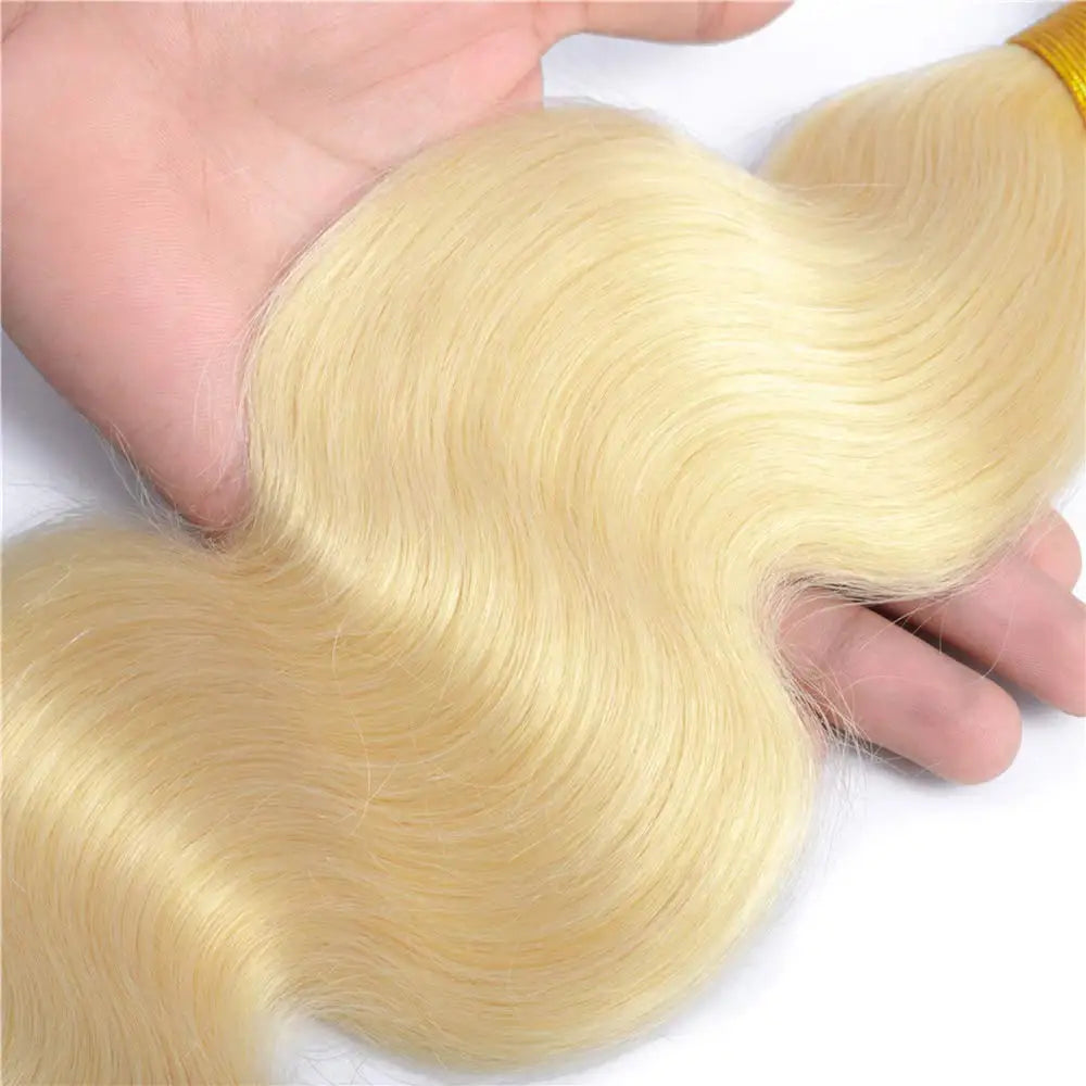 613 Blonde Hair Bundles Brazilian Hair Weave Bundle Body Wave Virgin Human Hair Long 26 28 30 32 Inches Human Hair Extension 10A