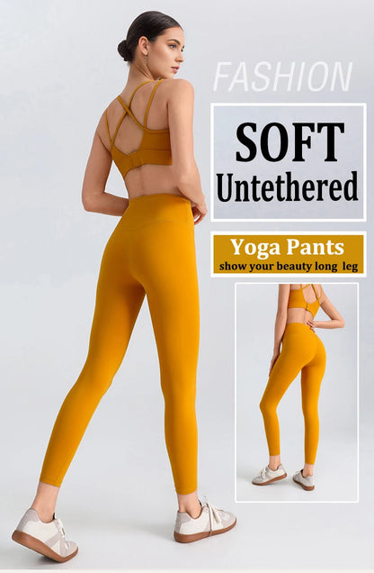 Women's Yoga Pants Gym Leggings Lady's Girl Fitness Soft touch Tights High Waist Elastic Breathable No T Line Sports Pants