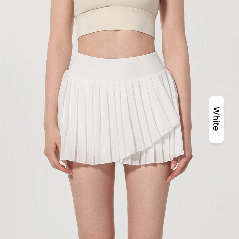 Skirts for women Naked Feel Anti-Bacterial Yoga Skirt Running Tennis Golf Workout Skirt with Built-in Shorts & Ruffle Hem