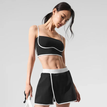 Yoga Tops for Women Crop Tops Airbrush Streamlined Bra Tank Slimming and Tight Fitting Camisole Yoga Exercise and Fitness Vest