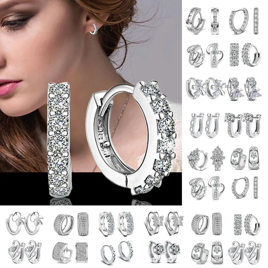 Crystal Earing Brincos Pendientes Mujer Earrings Stud Orecchini Oorbellen Women Jewelry Zircon Stud Earrings For Women Brinco