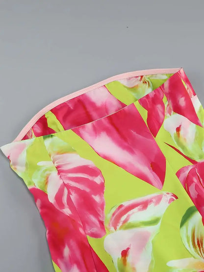 Birthday Dress for Women Brithday Party Outfits Sexy Strapless Prom Gown Retro Print Evening Dresses Luxury 2024 Woman Clothes