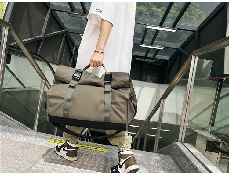 Fashion Travel Bags For Women Large Capacity Men's Sports bag Waterproof Weekend Sac Voyage Female Messenger Bag Dry And Wet