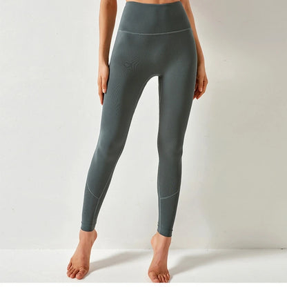 Women High Waist Yoga Pants Leggings with Back Pocket Running Cycling Breathable Sports Leggings Fitness Workout Gym Clothing