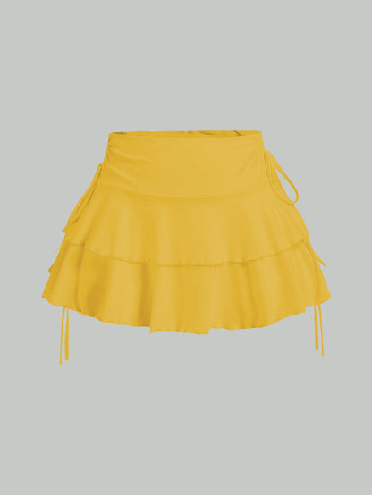 European and American women's short skirts for spring, summer, and autumn, milk silk casual and fashionable half skirts