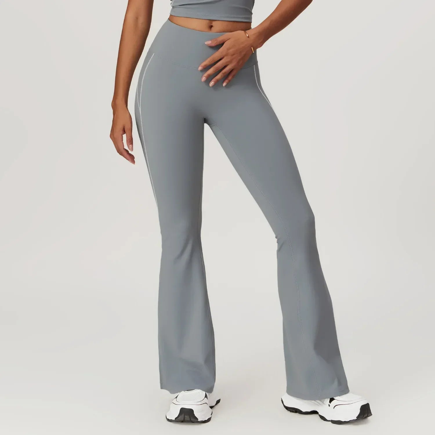 Yoga Pants Women High Waist Lift Hip Fitness Running Training Sweatpants Micro Pants Slim Slim Flared Pants Outer Wear