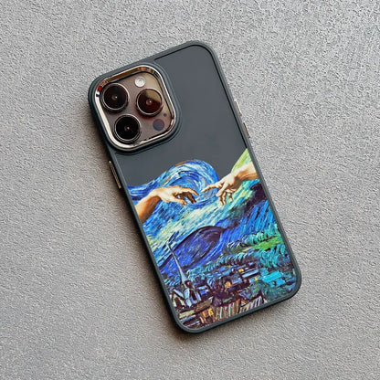 Art Painting Silicone Phone Cases For iPhone 11 12 13 14 15 Pro Max 15 14 Plus X XS XR 7 8 Plus SE 2020 Shockproof Case Cover