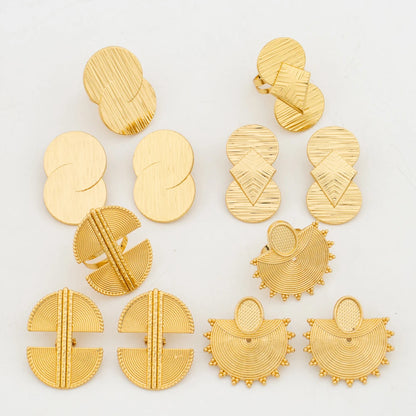 New 18 Gold Plated Jewelry Set For Women Design Dubai Fashion Earrings and Ring Set African Bridal Wedding Jewelry Party Gift