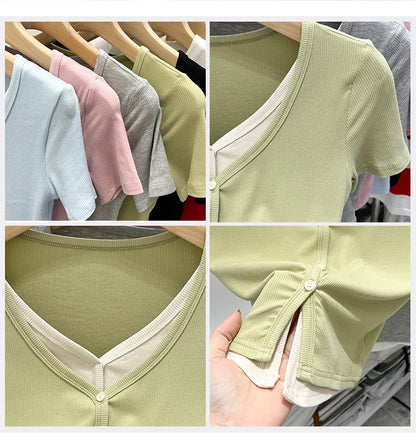 Summer Women T Shirt T-Shirt Woman Clothes Tops Tshirt Female Crop Top Tees Y2k Para Mujer Ropa De Mujer Roupas Feminina Traf