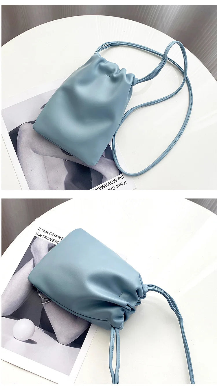 Women Handbags Female Pu Leather Shoulder Bags Large Capacity Crossbody Bags Solid Flap for Women Portable Phone Purse