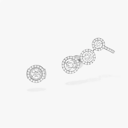 S925 Sterling Silver Round Earrings Asymmetrical Earrings Elegant Romantic Luxury Jewelry Wedding Gift