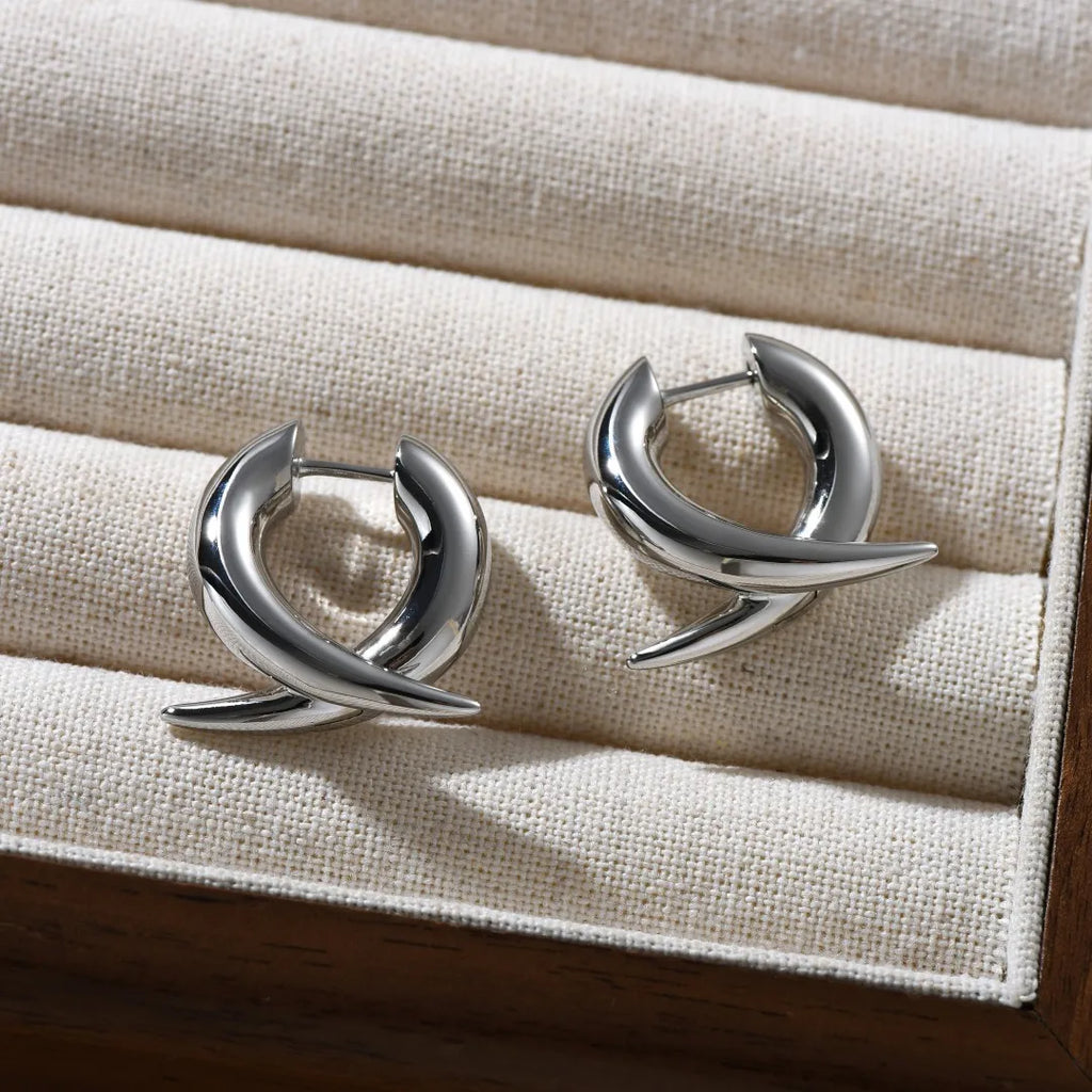 European American Fashion Brass S925 Silver Detachable Trendy Women's Earrings Suitable for Wedding Party Gifts
